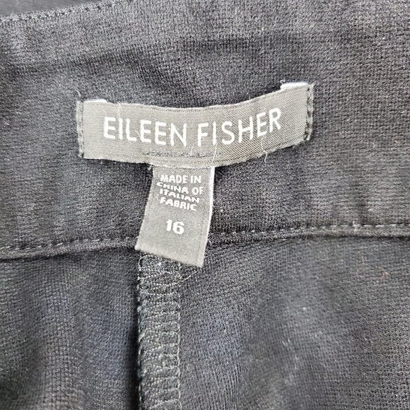 Eileen Fisher Womens Ponte Pants Straight Leg Casual Dress Black Size 16 36X25 - Picture 10 of 11